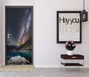 3D Starry Sky Lake 068 Door Mural