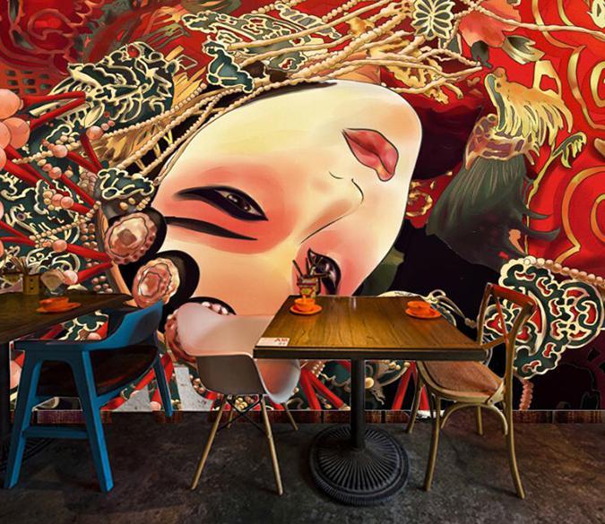 3D Peking Opera Woman 524 Wall Murals Wallpaper AJ Wallpaper 2 