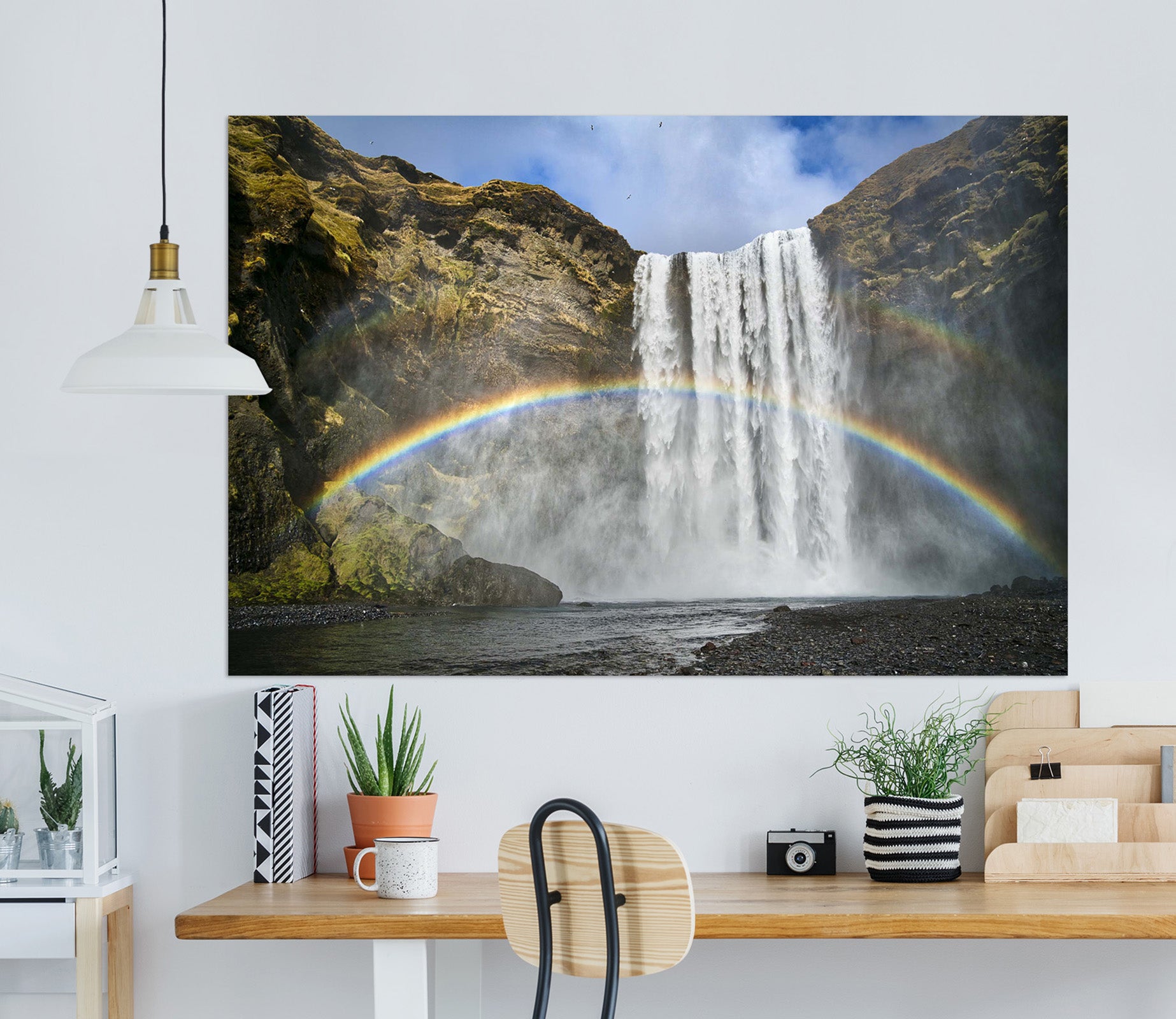 3D Rainbow Falls 201 Marco Carmassi Wall Sticker