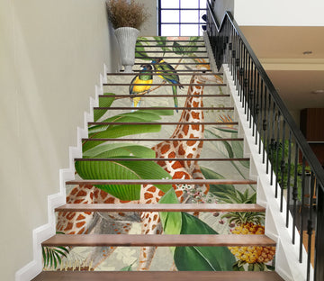3D Leaves Giraffe 11036 Andrea Haase Stair Risers