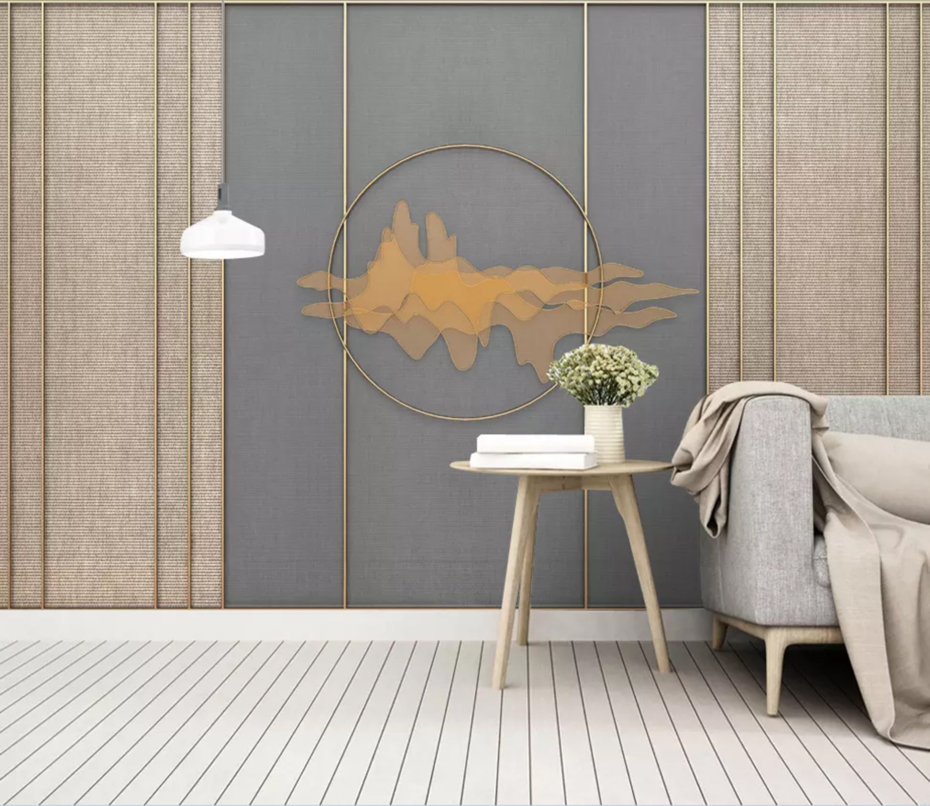 3D Golden Cloud WC04 Wall Murals Wallpaper AJ Wallpaper 2 