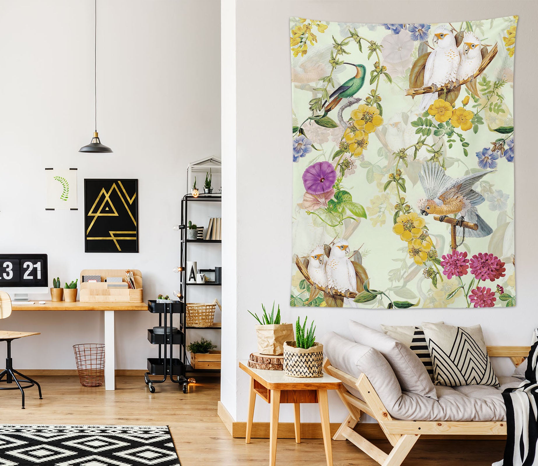 3D Yellow Flower 5370 Uta Naumann Tapestry Hanging Cloth Hang