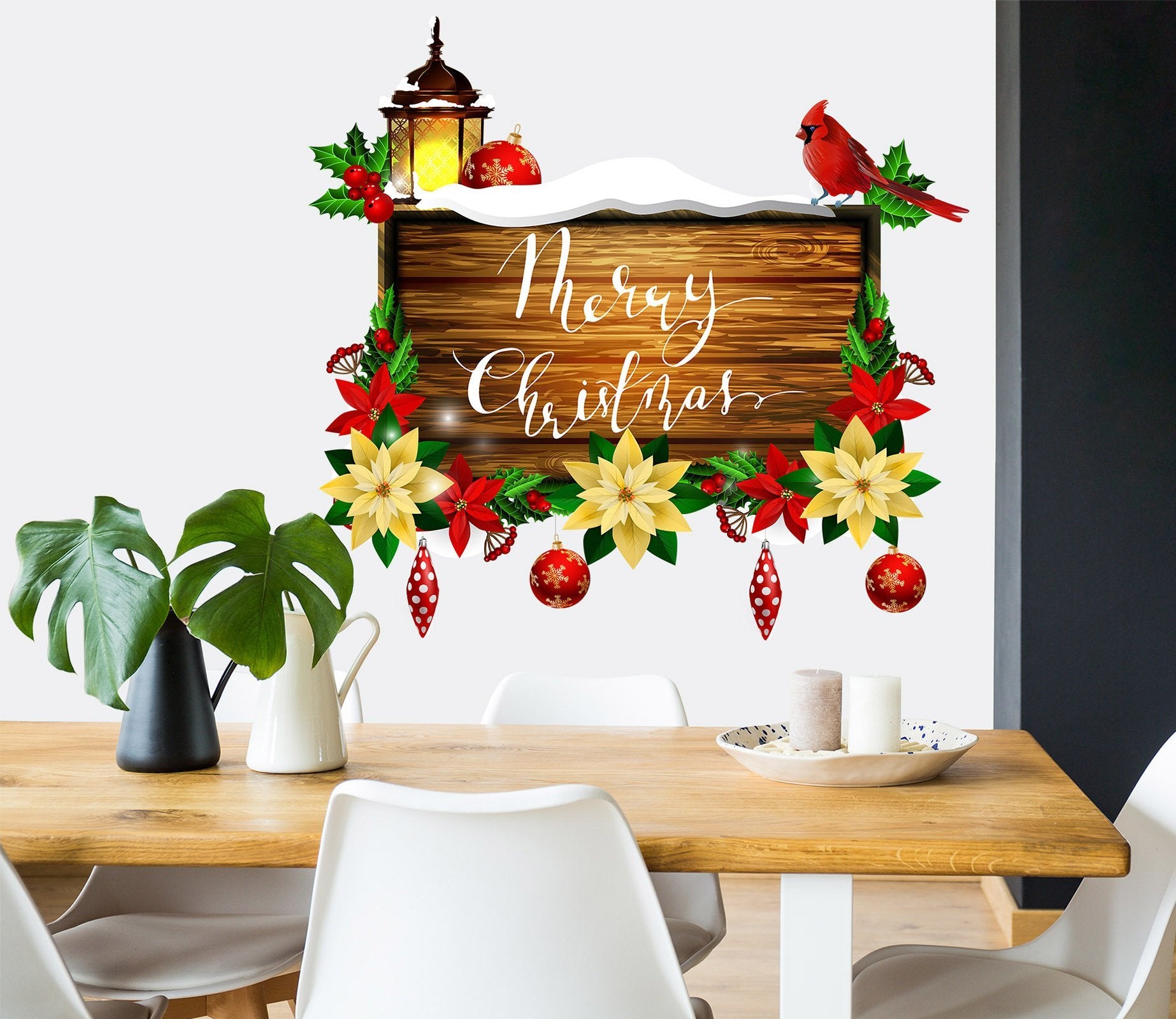 3D Plank Flower 02 Wall Stickers Wallpaper AJ Wallpaper 