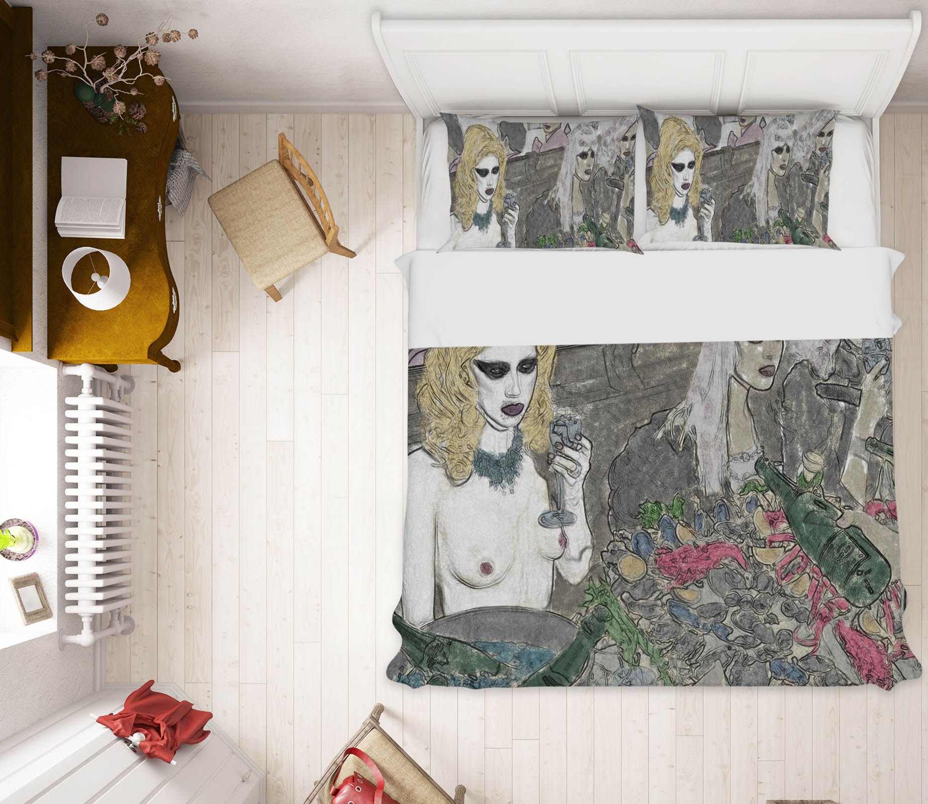 3D Girl Garden 2004 Marco Cavazzana Bedding Bed Pillowcases Quilt