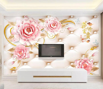 3D Pink Rose WC99 Wall Murals Wallpaper AJ Wallpaper 2 