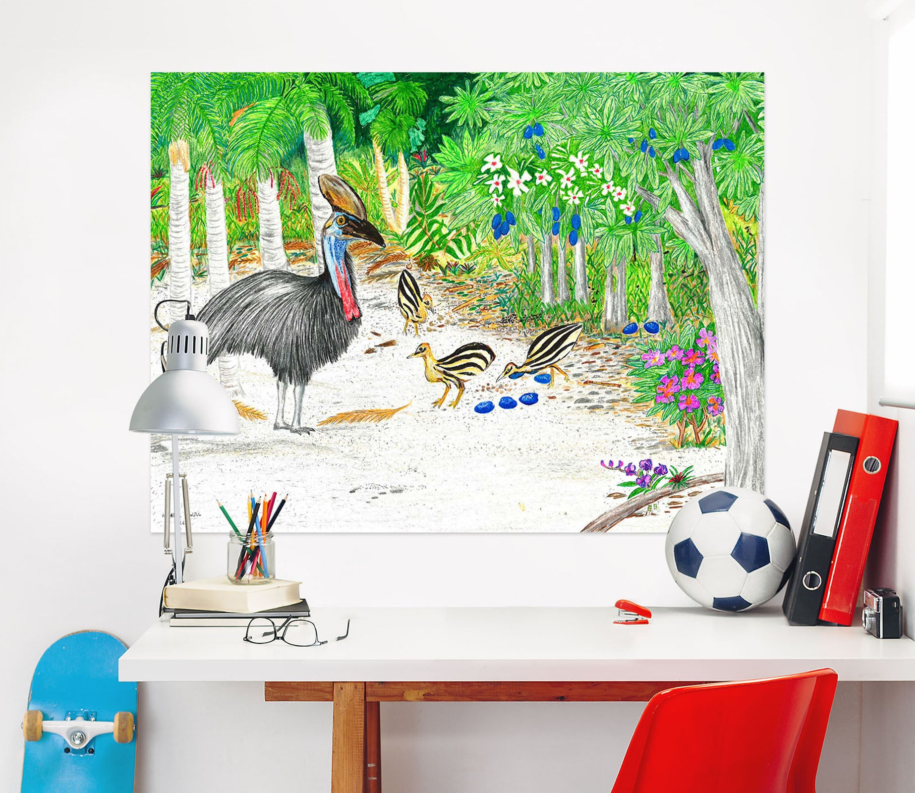 3D Forest Bird 013 Michael Sewell Wall Sticker