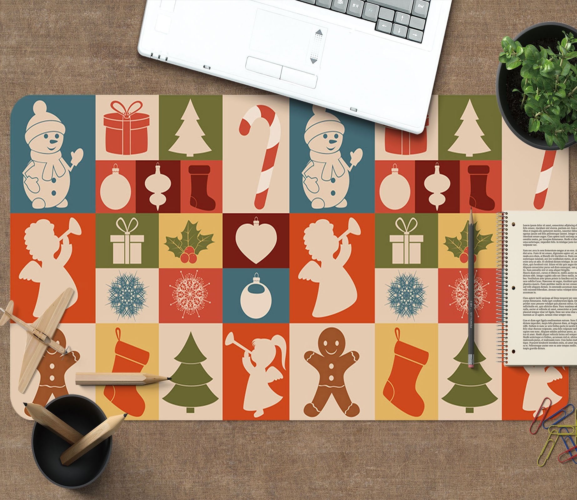 3D Palace Christmas Pattern 027 Desk Mat Mat AJ Creativity Home 