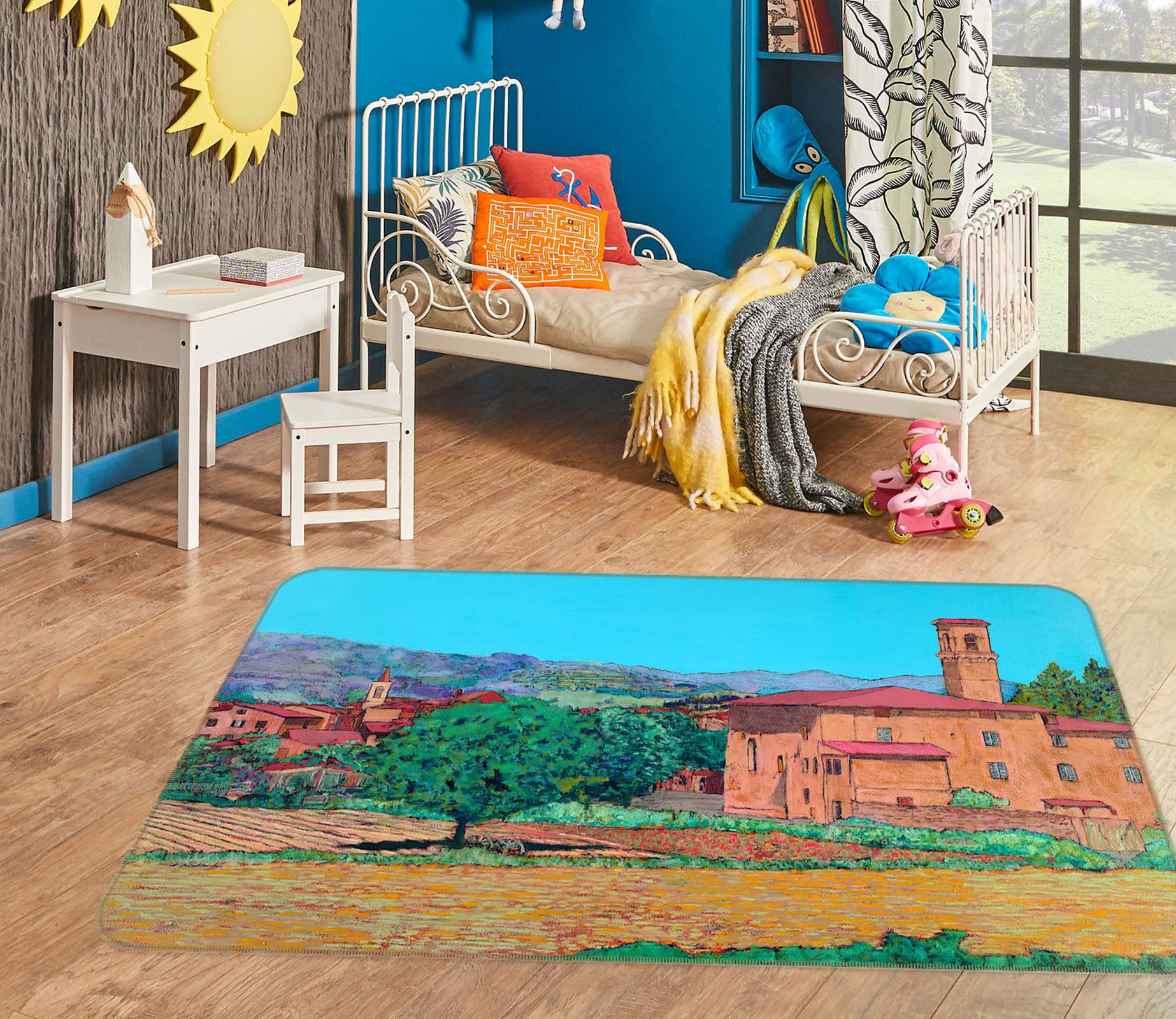 3D Country Estate 1126 Allan P. Friedlander Rug Non Slip Rug Mat