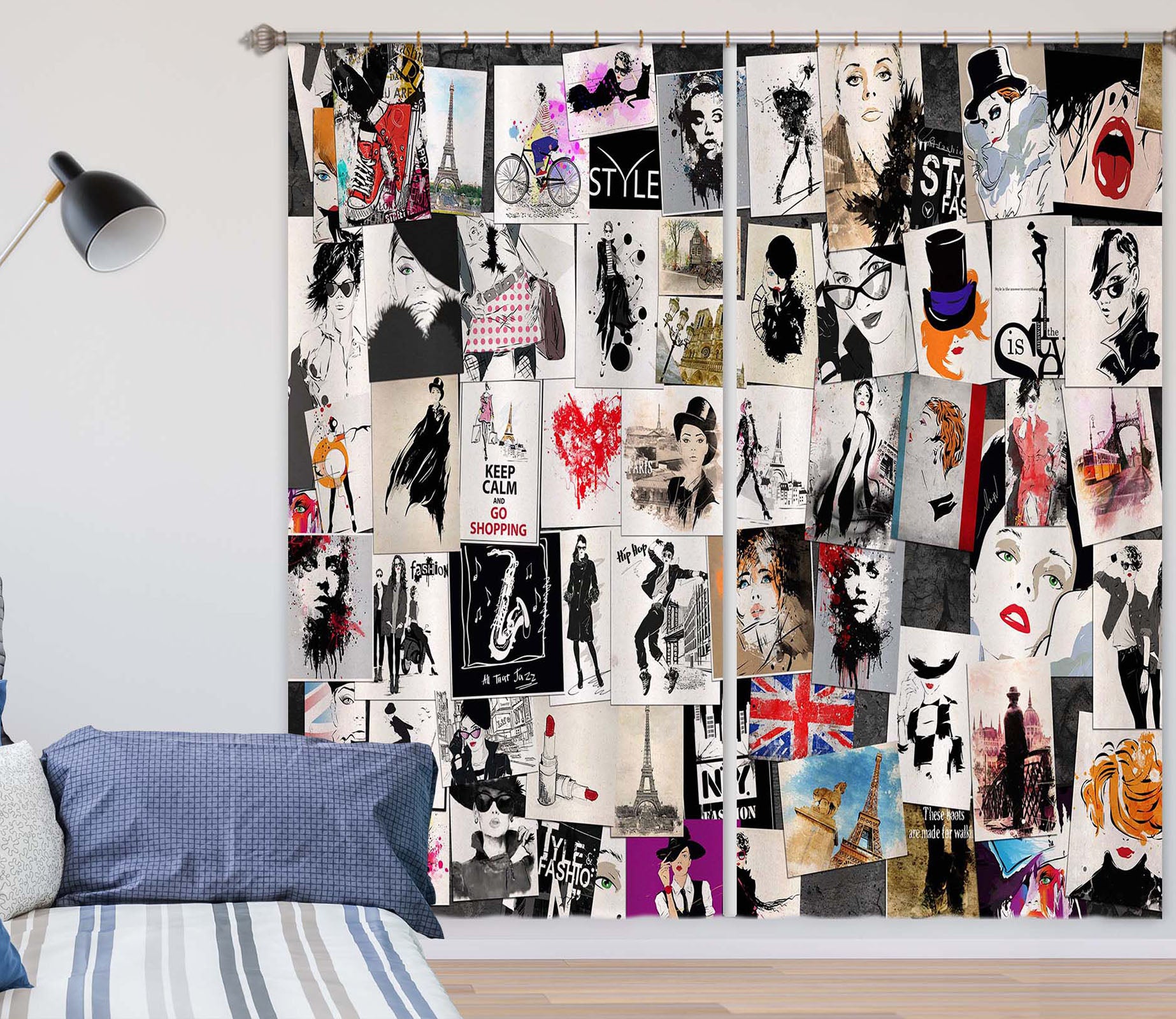 3D Girl Photo 107 Curtains Drapes