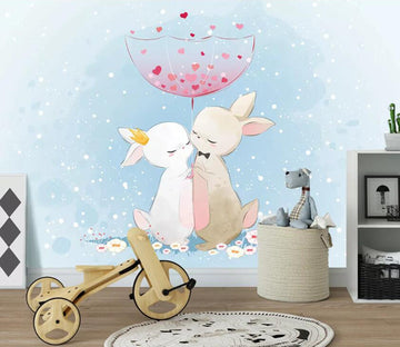 3D Cute Rabbit WC84 Wall Murals Wallpaper AJ Wallpaper 2 