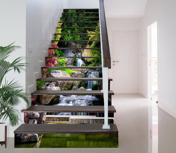 3D Plants And Meandering Water 375 Stair Risers