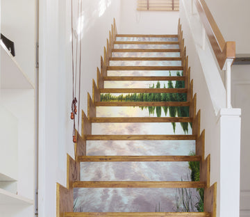 3D Sky Lake Shadow Trees 8826 Marina Zotova Stair Risers