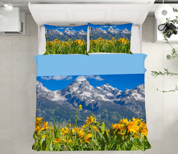 3D Mountain Wildflowers 2122 Kathy Barefield Bedding Bed Pillowcases Quilt