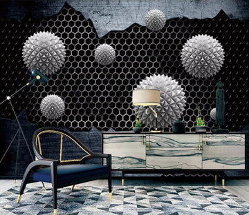 3D Ball Flower WC2030 Wall Murals