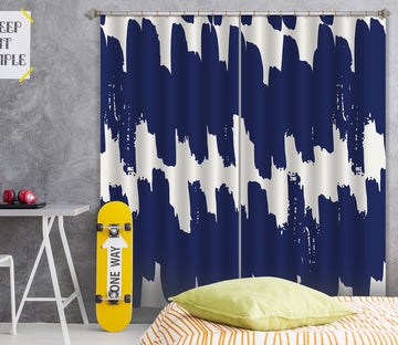 3D Dark Blue Pattern 111116 Kashmira Jayaprakash Curtain Curtains Drapes