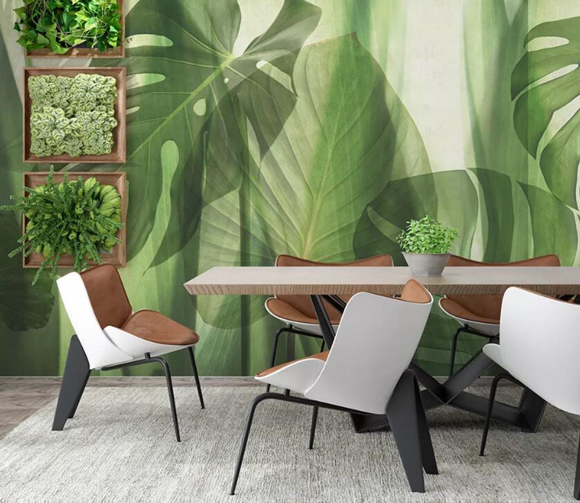 3D Banana Leaf WC04 Wall Murals Wallpaper AJ Wallpaper 2 