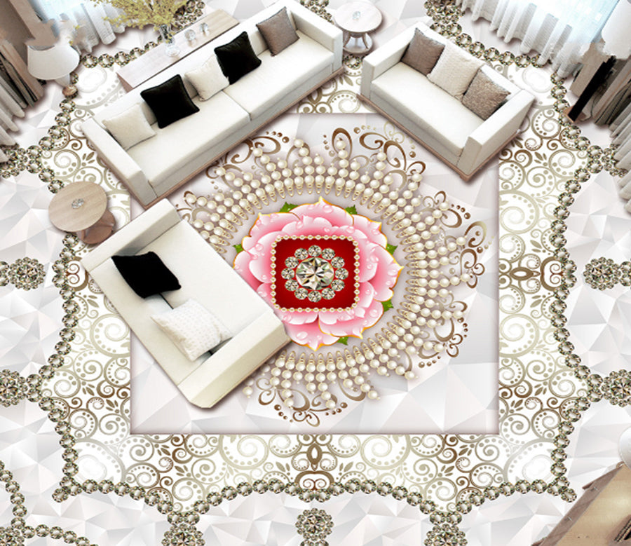 3D Diamond Flower 497 Floor Mural  Wallpaper Murals Rug & Mat Print Epoxy waterproof bath floor