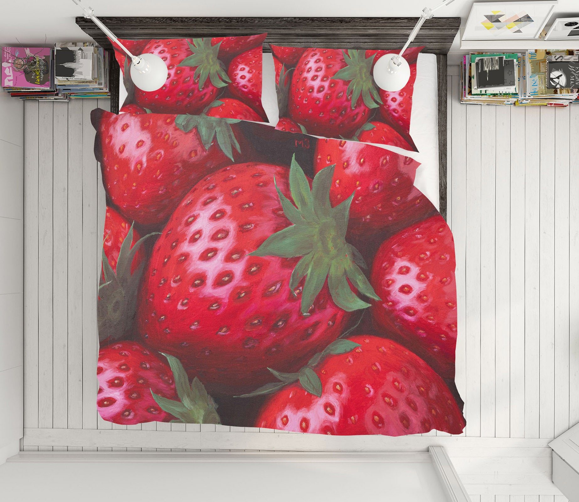 3D Strawberry 1778 Marina Zotova Bedding Bed Pillowcases Quilt