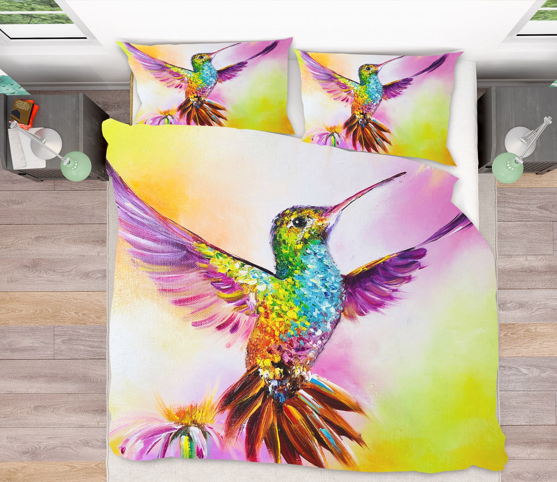 3D Colorful Hummingbird 551 Skromova Marina Bedding Bed Pillowcases Quilt