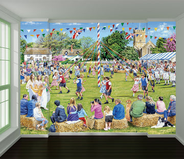 3D May Day Celebrations 1038 Trevor Mitchell Wall Mural Wall Murals