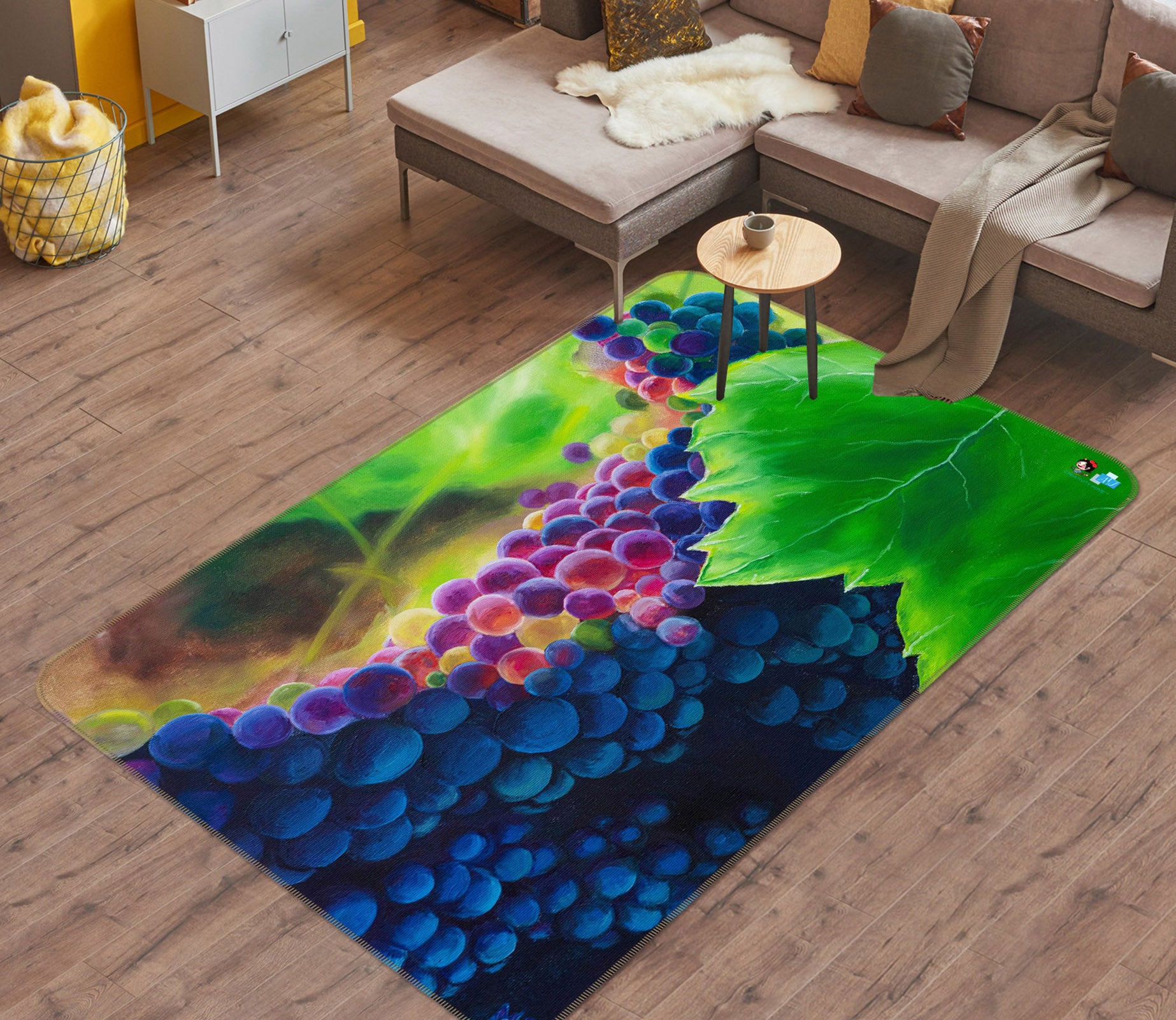 3D Grape 18119 Marina Zotova Rug Non Slip Rug Mat