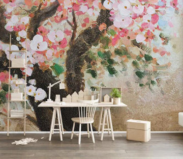 3D Pink Peach WG46 Wall Murals Wallpaper AJ Wallpaper 2 