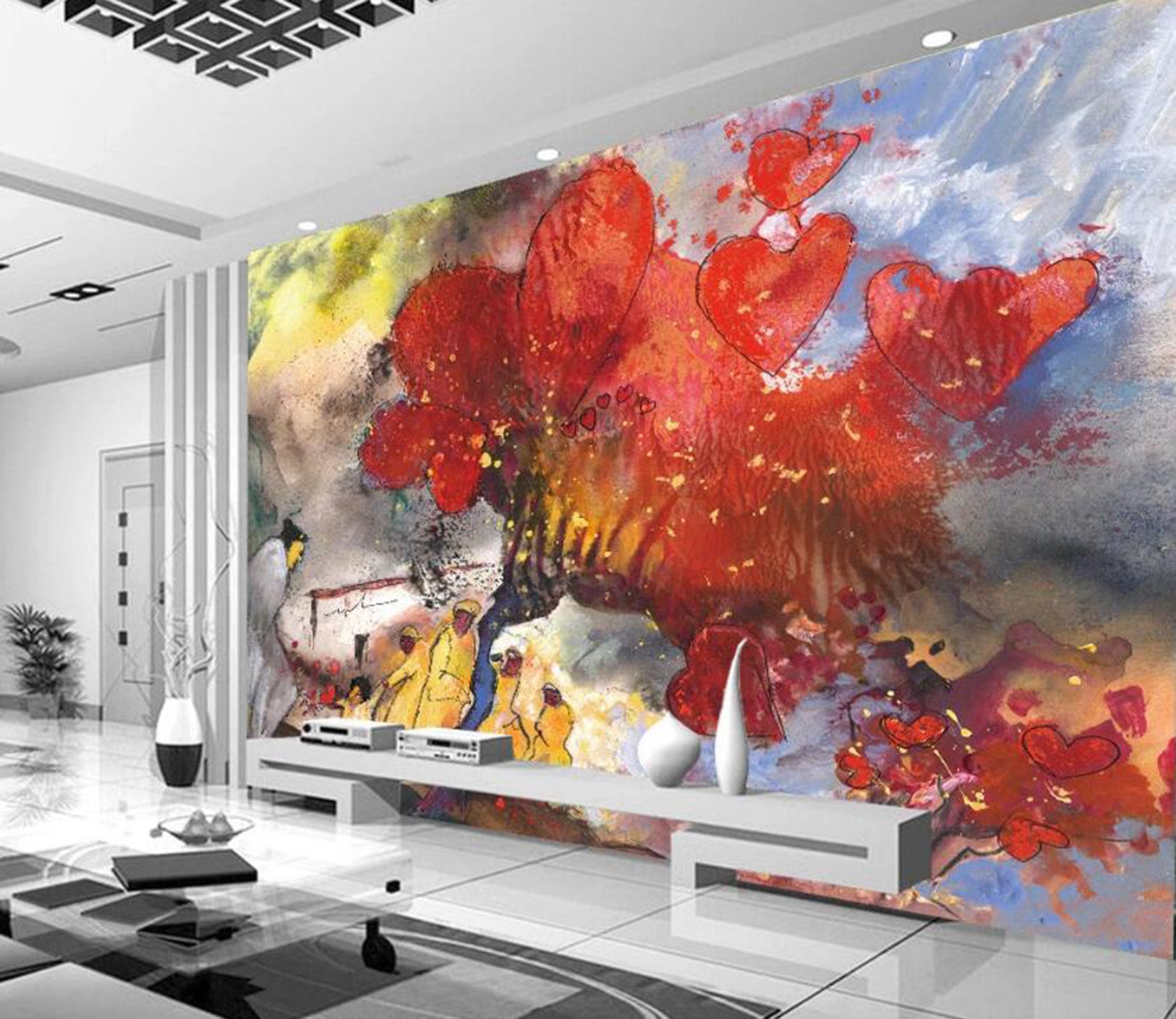 3D Color Graffiti WC93 Wall Murals Wallpaper AJ Wallpaper 2 