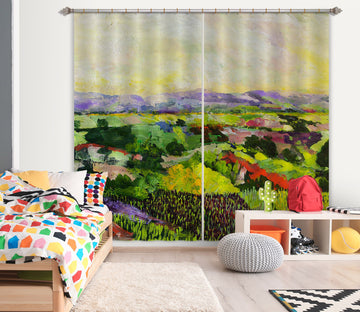 3D Green Forest 203 Allan P. Friedlander Curtain Curtains Drapes