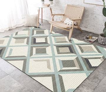 3D Colored Geometric Pattern WG321 Non Slip Rug Mat Mat AJ Creativity Home 