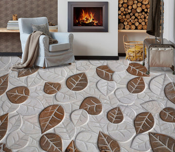 3D Brown Leaves 812 Floor Mural  Wallpaper Murals Rug & Mat Print Epoxy waterproof bath floor