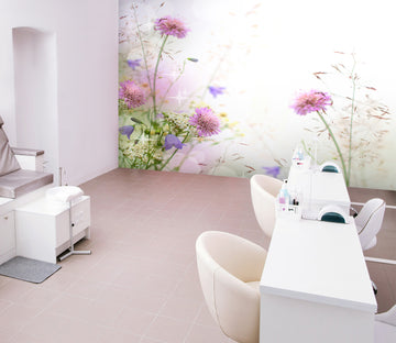 3D Purple Flower Nature 070 Wall Murals