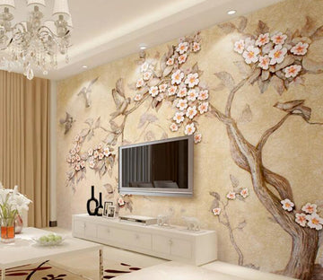 3D Flower Bird WG68 Wall Murals Wallpaper AJ Wallpaper 2 