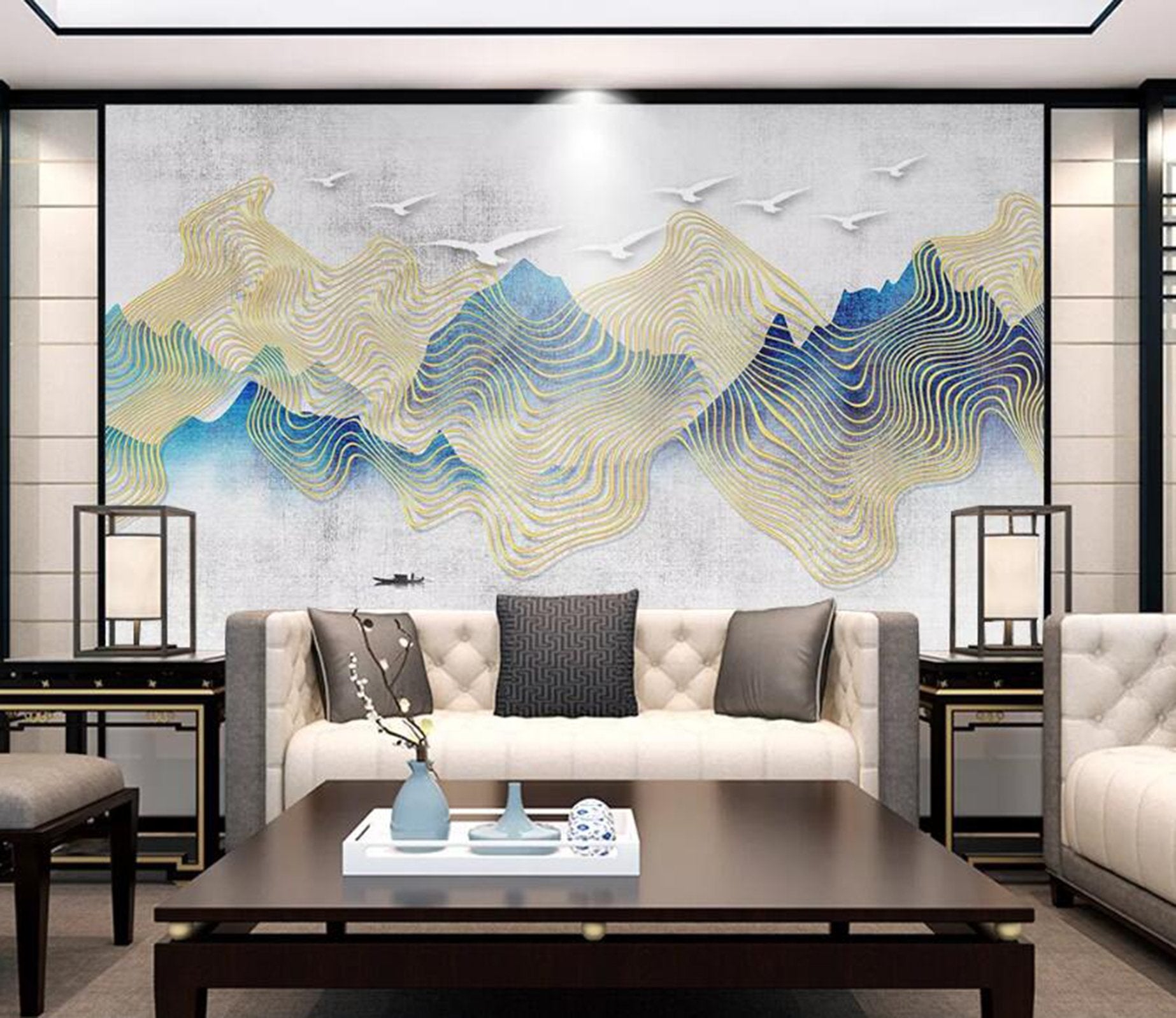 3D Abstract Valley WC51 Wall Murals Wallpaper AJ Wallpaper 2 