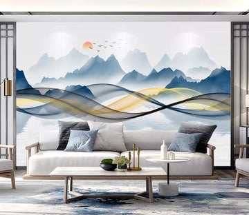 3D Misty Valley WC96 Wall Murals Wallpaper AJ Wallpaper 2 