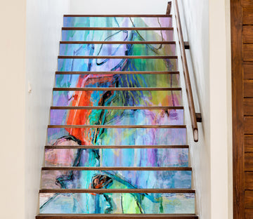 3D Watercolor Pattern 104198 Michael Tienhaara Stair Risers