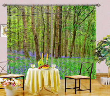 3D Forest Wildflowers 6607 Assaf Frank Curtain Curtains Drapes
