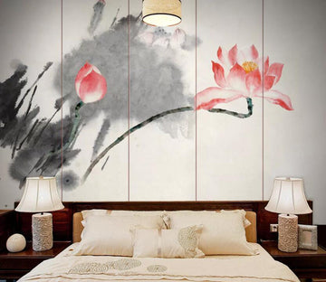 3D Red Lotus WC53 Wall Murals Wallpaper AJ Wallpaper 2 