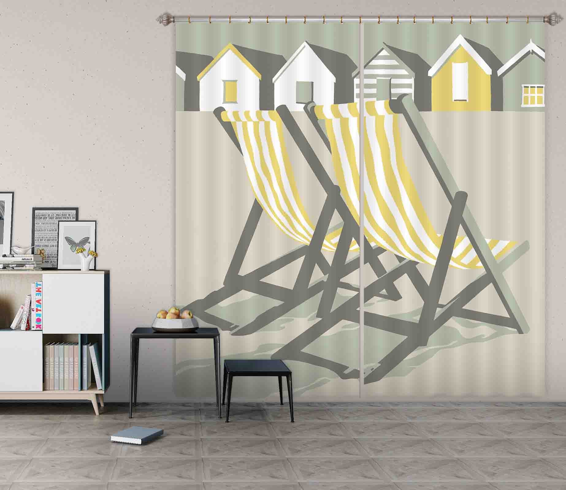 3D Southwold Deckchairs 150 Steve Read Curtain Curtains Drapes