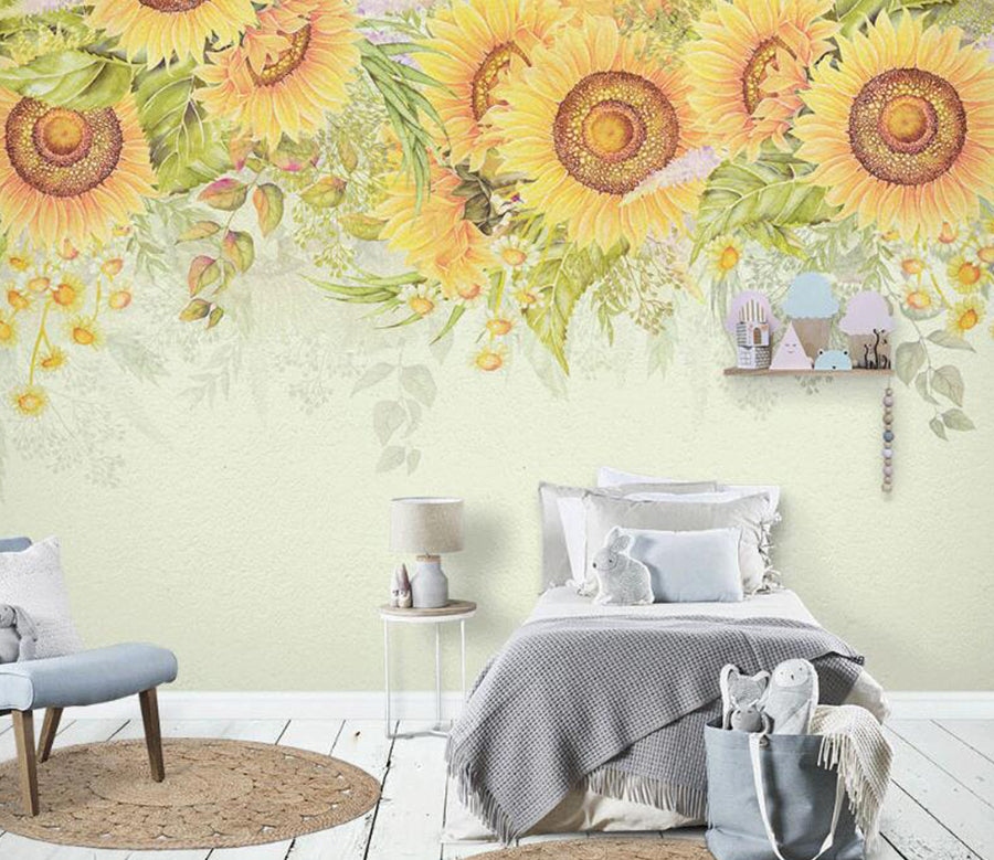 3D Vitality Sunflower 882 Wall Murals