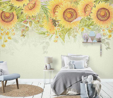 3D Vitality Sunflower 882 Wall Murals