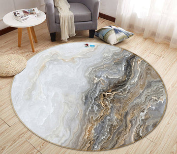 3D Stone Pattern Wave 153 Round Non Slip Rug Mat Mat AJ Creativity Home 