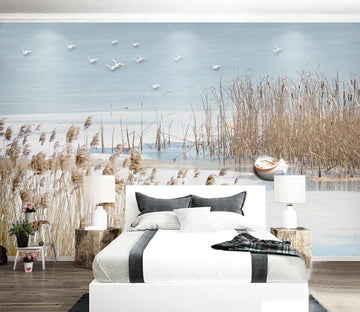 3D Reed Fluttering WC28 Wall Murals Wallpaper AJ Wallpaper 2 
