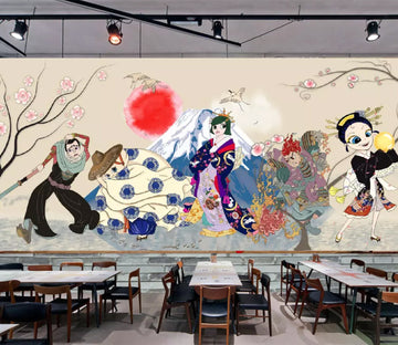 3D Kimono WC01 Wall Murals Wallpaper AJ Wallpaper 2 