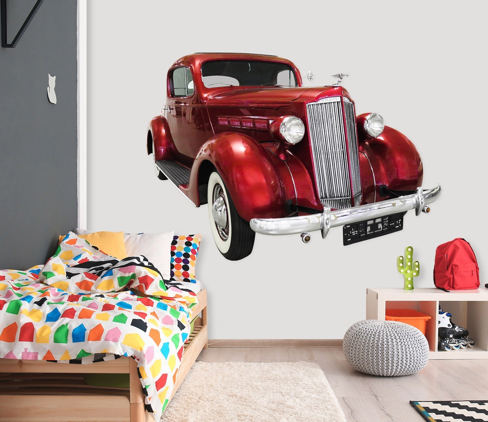 3D Traffic Red 0238 Vehicles Wallpaper AJ Wallpaper 