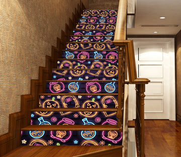 3D Fluorescent Halloween Graphics 660 Stair Risers