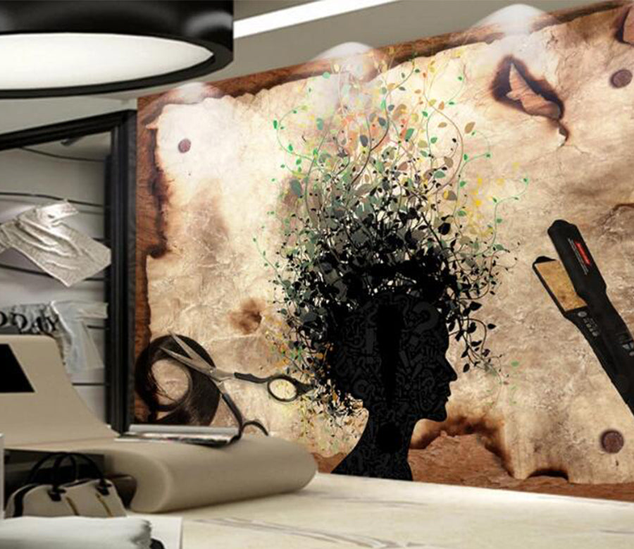 3D Curly Girl 1585 Wall Murals