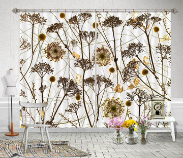 3D Withered Chrysanthemum 205 Assaf Frank Curtain Curtains Drapes