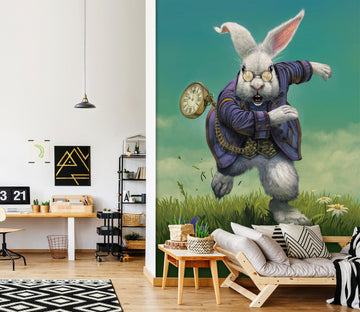 3D White Rabbit 1570 Wall Murals Exclusive Designer Vincent Wallpaper AJ Wallpaper 