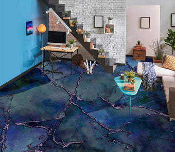 3D Dark Blue Pattern Crack 102140 Andrea Haase Floor Mural  Wallpaper Murals Self-Adhesive Removable Print Epoxy