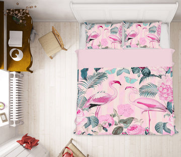 3D Pink Flamingo 2116 Andrea haase Bedding Bed Pillowcases Quilt